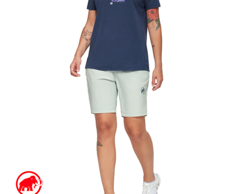 MAMMUT-1023-01160-HIKING V SHORTS WOMEN-SHORT DE RANDONNÉE-FEMME-1288 SILVER SAGE-VERT