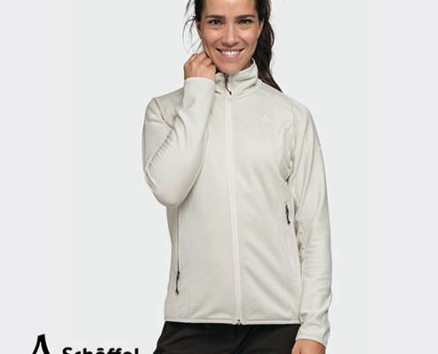 SCHOFFEL-13609-HIKING FLEECE JACKET STYLE CASCATA-VESTE POLAIRE-FEMME-9040 WHITE-BLANC