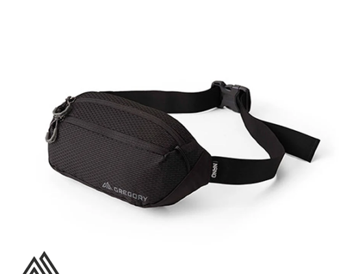 GREGORY-153063-NANO WAISTPACK MINI 3-SAC BANANE 3L-9974 OPTIC BLACK-NOIR