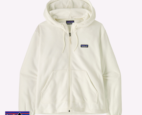 PATAGONIA-23260-W'S MICRO D FLEECE JACKET-VESTE POLAIRE À CAPUCHE-CBCW BIRCH WHITE-BLANC