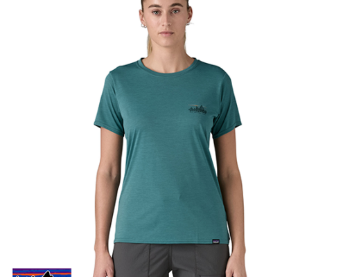 PATAGONIA-45250-Women's Capilene® Cool Daily Graphic Shirt-SKFE SKWX SYE WETLAND BLUE-BLEU