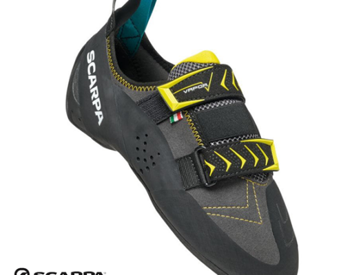 SCARPA-70096-000-VAPOR V-CHAUSSONS D'ESCALADE-HOMME-SMOKE YELLOW-GRIS