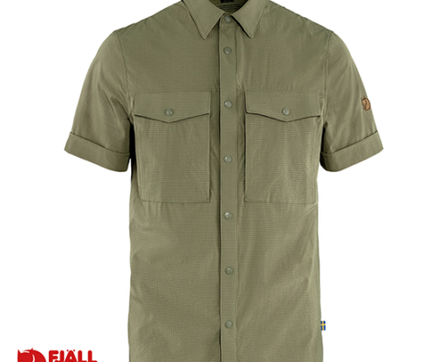 FJALL RAVEN-87939-ABISKO TREKKING SHIRT SS-CHEMISE MANCHES COURTES DE RANDONNÉE-HOMME-622 LIGHT OLIVE-VERT