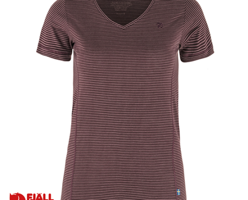 FJALL RAVEN-89472-ABISKO COOL TEE-SHIRT-FEMME-35È PORT-BORDEAUX