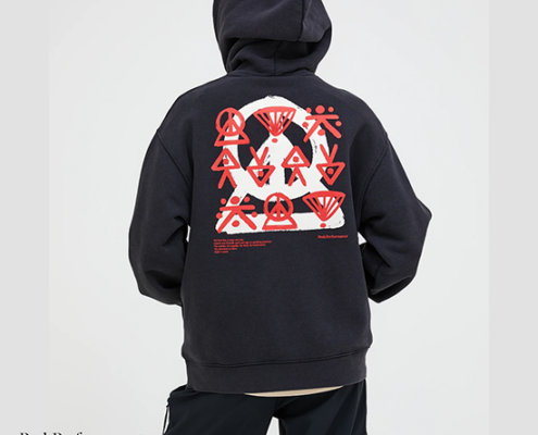 PEAK PERFORMANCE-G80637010-W GRAPHIC HOOD-SWEAT À CAPUCHE-FEMME-BLACK-NOIR-DOS