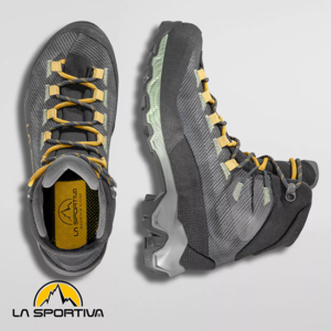 LA SPORTIVA-ZFHS101G00E37-AEQUILIBRIUM HIKE WOMAN GTX-CHAUSSURES DE RANDONNÉE-FEMME-CARBON ASPEN GREEN-GRIS