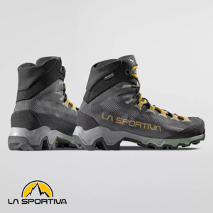 LA SPORTIVA-ZFHS101G00E37-AEQUILIBRIUM HIKE WOMAN GTX-CHAUSSURES DE RANDONNÉE-FEMME-CARBON ASPEN GREEN-GRIS-PAIRE