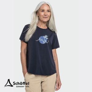 SCHOFFEL-13529-TEE-SHIRT HABERSPITZ-TEE-SHIRT DE RANDONNÉE-FEMME-0882-BLEU-FACE