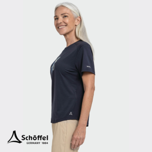 SCHOFFEL-13529-TEE-SHIRT HABERSPITZ-TEE-SHIRT DE RANDONNÉE-FEMME-0882-BLEU-FACE-CÔTÉ