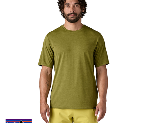 PATAGONIA-45215-M'S CAP COOL DAILY-TEE-SHIRT RANDONNEE HOMME-GRZX GRAZE GREEN LIGHT GRAZE GREEN X DYE-VERT