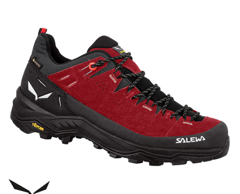SALEWA-61401-ALP TRAINER II GTX-CHAUSSURES DE RANDONNÉE-FEMME-1575 SYRAH BLACK-ROUGE