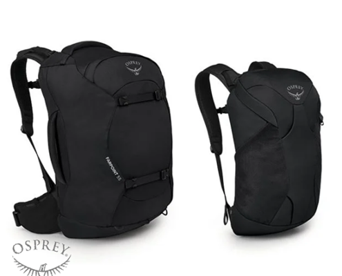 OSPREY-OP1219-FARPOINT 55-SAC À DOS DE RANDONNÉE VOYAGE-BLACK-NOIR