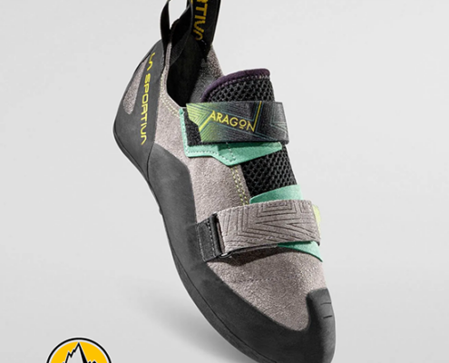LA SPORTIVA-ZFCS022G09E17-ARAGON-CHAUSSONS D'ESCALADE-HOMME-CLAY JASMINE-GRIS