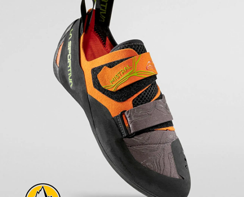 LA SPORTIVA-ZFCS076O08E29-MISTRAL-CHAUSSONS D'ESCALADE-HOMME-HAWAIIAN SUN LIME PUNCH-ORANGE