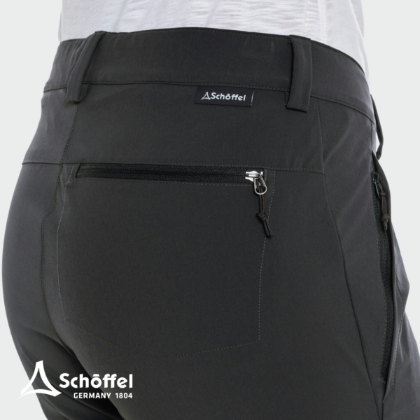 SCHOFFEL-12343-ASCONA ZIP OFF-PANTALON DEZIPPABLE-FEMME-9830-GRIS-POCHE ARRIERE ZIPPÉE