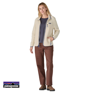 22795-W'S RETRO PILE JACKET-POLAIRE-FEMME-NAT NATURAL-BLANC