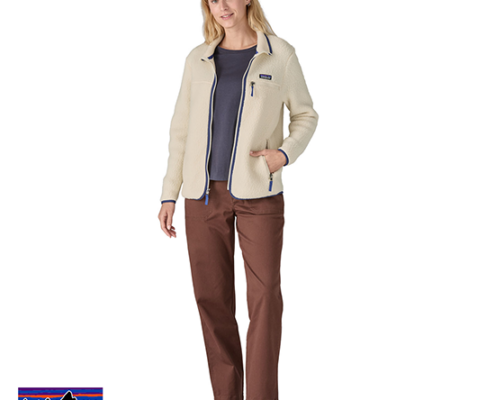 22795-W'S RETRO PILE JACKET-POLAIRE-FEMME-NAT NATURAL-BLANC