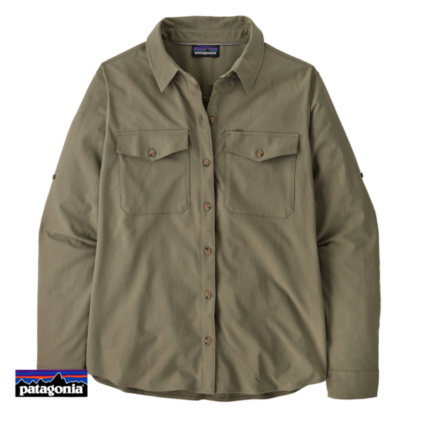 PATAGONIA-41830-W'S LONG SLEEVE SELF GUIDED SUN SHIRT-CHEMISE-FEMME-RVGN RIVER ROCK GREEN-VERT