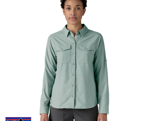 PATAGONIA-41830-W'S LONG SLEEVE SELF GUIDED SUN SHIRT-CHEMISE-FEMME-TMBL THERMAL BLUE-BLEU-FACE