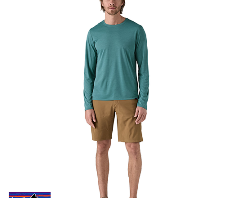 PATAGONIA-45180-M'S LONGSLEEVED CAP COOL DAILY-TEE SHIRT MANCHES LONGUES-HOMME-WTLX WETLAND BLUE LIGHT WETLAND BLUE X DYE-BLEU