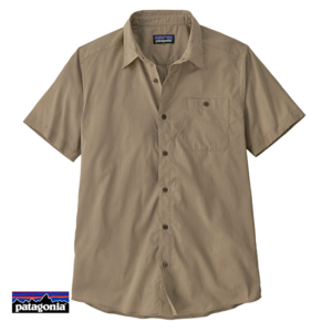 PATAGONIA-52562-M'S SHORT SLEEVED SUNRISE STREAM SHIRT-CHEMISE MANCHE COURTE-HOMME-SBDY SEABIRD GREY-BEIGE