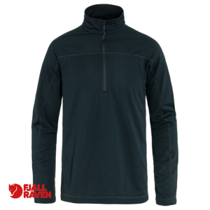 FJALL RAVEN-87113-ABISKO LITE FLEECE HALF ZIP-POLAIRE 1/2 ZIP-HOMME-555 DARK NAVY-MARINE-FACE