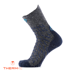 THERM-IC-T25-5250-001-TREK ULTRA COOL LINEN CREW-CHAUSSETTES DE RANDONNÉE-GREY NAVY-GRIS