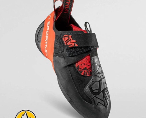 LA SPORTIVA-ZFCS005K00R11-SKWAMA-CHAUSSONS D'ESCALADE-HOMME-BLACK POPPY-NOIR