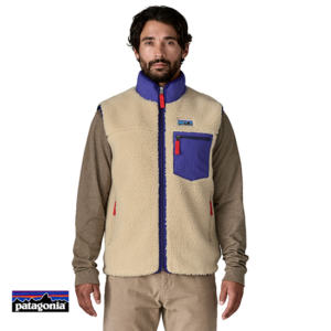 PATAGONIA-23049-M'S CLASSIC RETRO X VEST-POLAIRE SANS MANCHE-HOMME-DNAT DARK NATURAL-BEIGE-FACE
