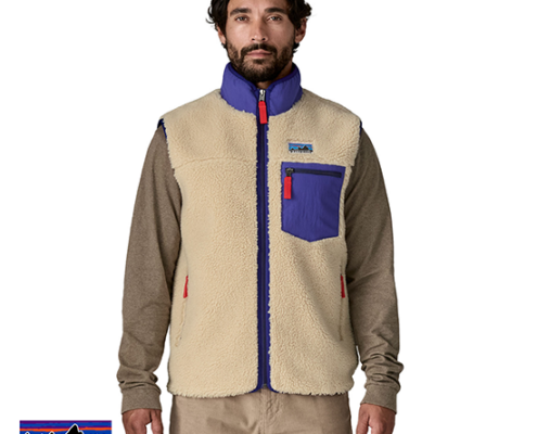 PATAGONIA-23049-M'S CLASSIC RETRO X VEST-POLAIRE SANS MANCHE-HOMME-DNAT DARK NATURAL-BEIGE-FACE
