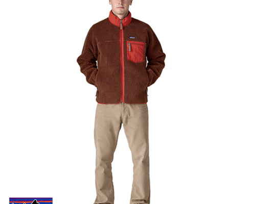 PATAGONIA-23057-M'S CLASSIC RETRO X JACKET-VESTE POLAIRE-HOMME-DVL DRIED VANILLA-ROUGE