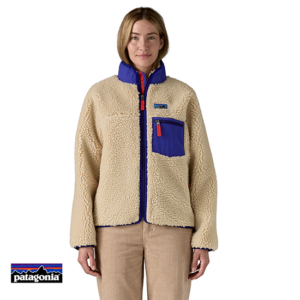 PATAGONIA-23075-W'S CLASSIC RETRO X JACKET-VESTE POLAIRE-FEMME-DNAT DARK NATURAL-BEIGE-FACE