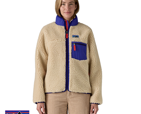 PATAGONIA-23075-W'S CLASSIC RETRO X JACKET-VESTE POLAIRE-FEMME-DNAT DARK NATURAL-BEIGE-FACE
