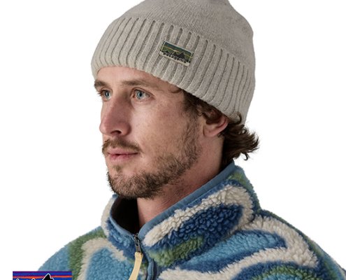 PATAGONIA-BRODEO BEANIE-BONNET-OGLC OG LEGACY LABEL CRISP GREY-GRIS