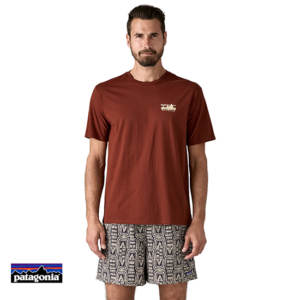 PATAGONIA-37534-M'S 73 SKYLINE ORGANIC TEE-SHIRT-HOMME-DVL DRIED VANILLA-ROUGE