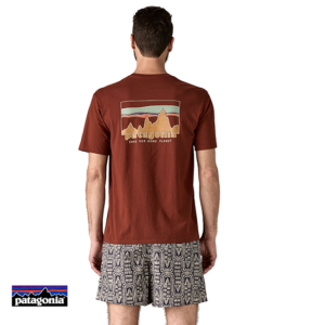 PATAGONIA-37534-M'S 73 SKYLINE ORGANIC TEE-SHIRT-HOMME-DVL DRIED VANILLA-ROUGE-DOS