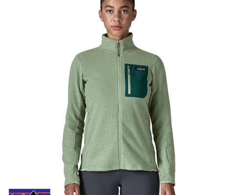 PATAGONIA-40280-W'S R1AIR JACKET-VESTE POLAIRE-FEMME-ELGR ELLWOOD GREEN-VERT-FACE