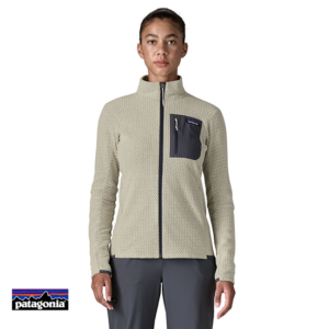 PATAGONIA-40280-W'S R1AIR JACKET-VESTE POLAIRE-FEMME-WLWT WOOL WHITE-BEIGE-FACE