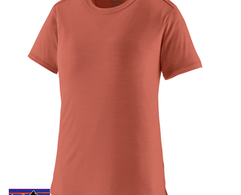 PATAGONIA-44580-W'S CAP COOL MERINO TEE-SHIRT FEMME-PTRE POTTERS RED-ROUGE