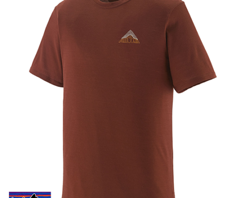 PATAGONIA-44590-CAP COOL MERINO GRAPHIC TEE-SHIRT HOMME-DWA DRIFTWAYS DRIED VANILLA-ROUGE
