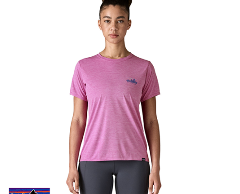 PATAGONIA-45250-WOMEN'S CAPILENE® COOL DAILY GRAPHIC SHIRT-SBPX 73 SKYLINE BIRSK PURPLE X DYE-ROSE-FACE