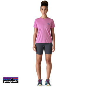 PATAGONIA-45250-WOMEN'S CAPILENE® COOL DAILY GRAPHIC SHIRT-SBPX 73 SKYLINE BIRSK PURPLE X DYE-ROSE
