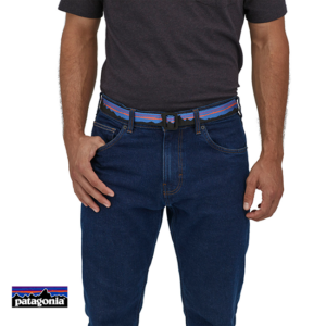 PATAGONIA-59179-FRICTION BELT-CEINTURE-FRBK FRITZ ROY BELT BLACK-BLEU-VUE