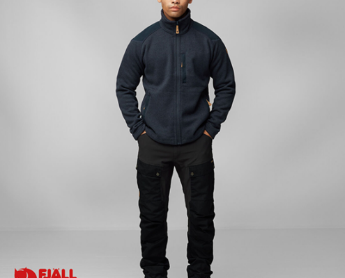 FJALL RAVEN-81328-BUCK FLEECE M-VESTE POLAIRE-HOMME-555 DARK NAVY-MARINE