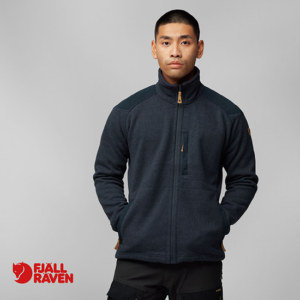 FJALL RAVEN-81328-BUCK FLEECE M-VESTE POLAIRE-HOMME-555 DARK NAVY-MARINE-FACE