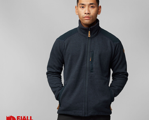 FJALL RAVEN-81328-BUCK FLEECE M-VESTE POLAIRE-HOMME-555 DARK NAVY-MARINE-FACE
