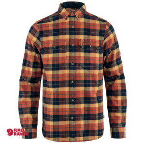 FJALL RAVEN-81373-SINGI FLANNEL SHIRT-CHEMISE FLANELLE-HOMME-215 555 AUTOMN LEAF-ORANGE