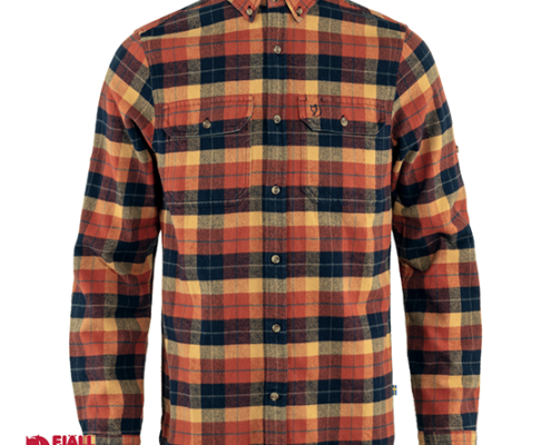 FJALL RAVEN-81373-SINGI FLANNEL SHIRT-CHEMISE FLANELLE-HOMME-215 555 AUTOMN LEAF-ORANGE
