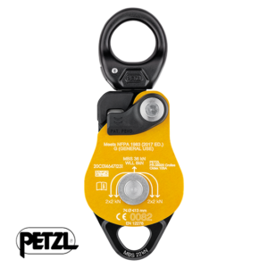 PETZL-P001CA00-POULIE SPIN L2-JAUNE-INDICATIONS
