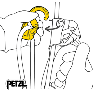 PETZL-P75SL-ROLLCLIP Z SCREW LOCK-POULIE-SCHÉMA POINT DE RENVOI